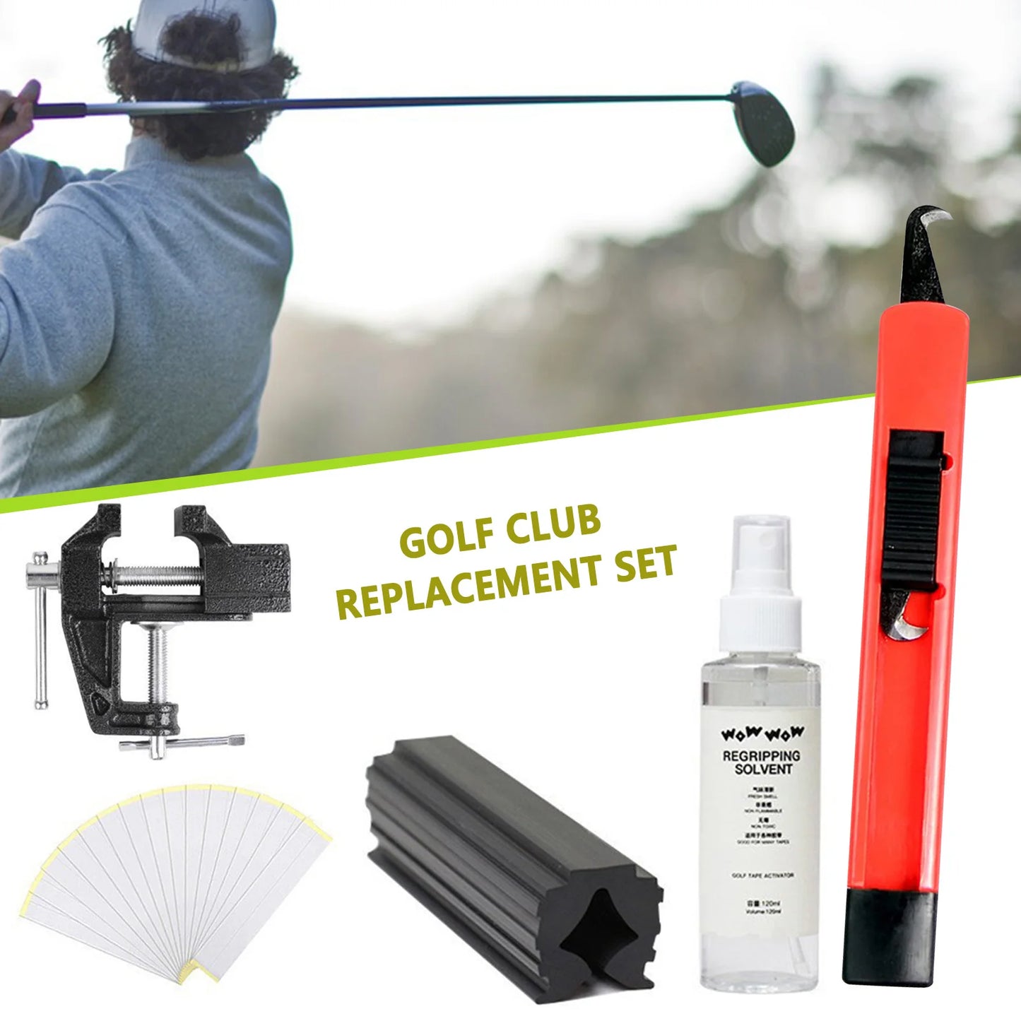 Pro Golfs Grip Replacement Tool Kit Portable Golfs Grip Dismantling